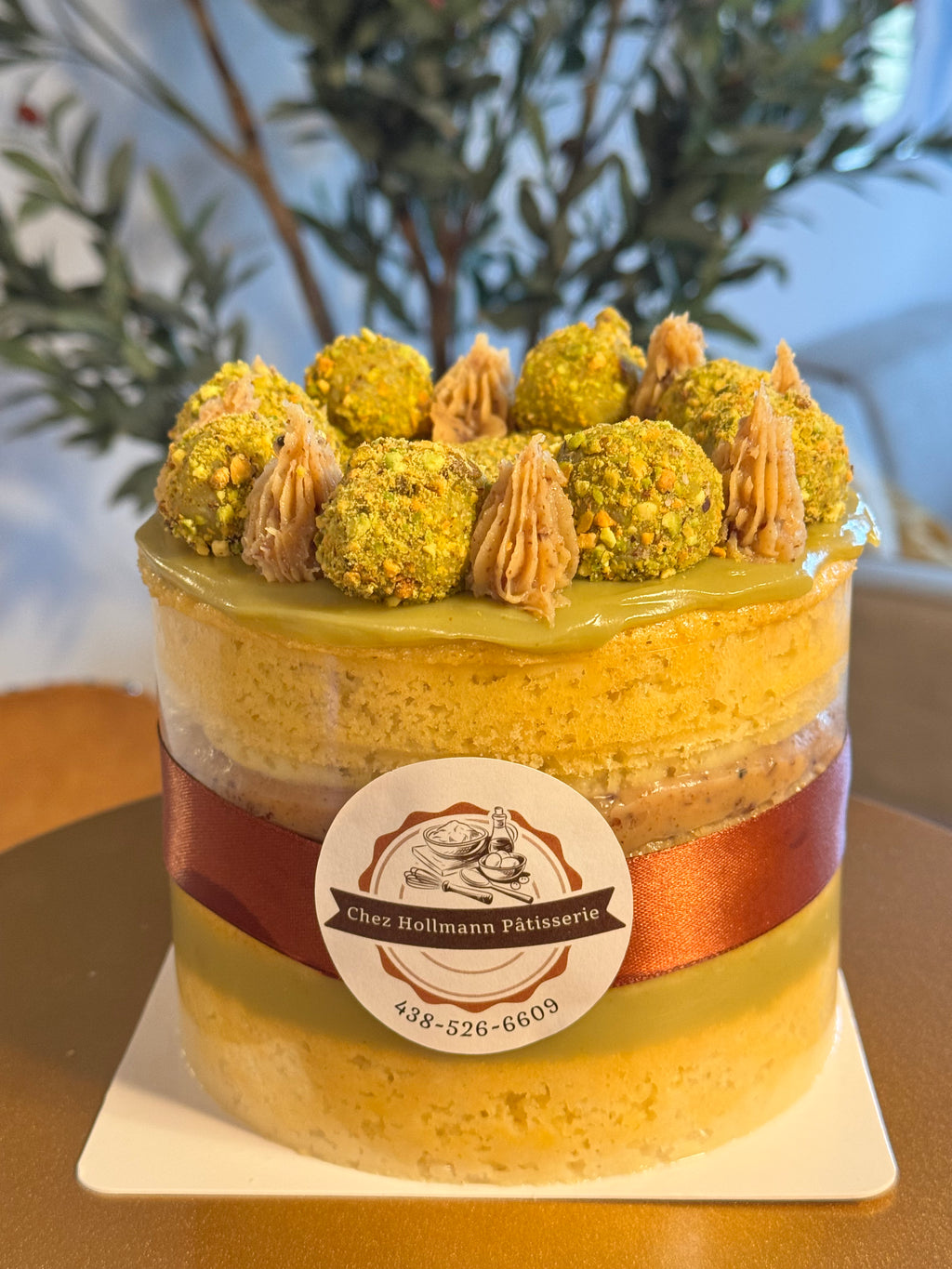 Pistachio Naked Cake