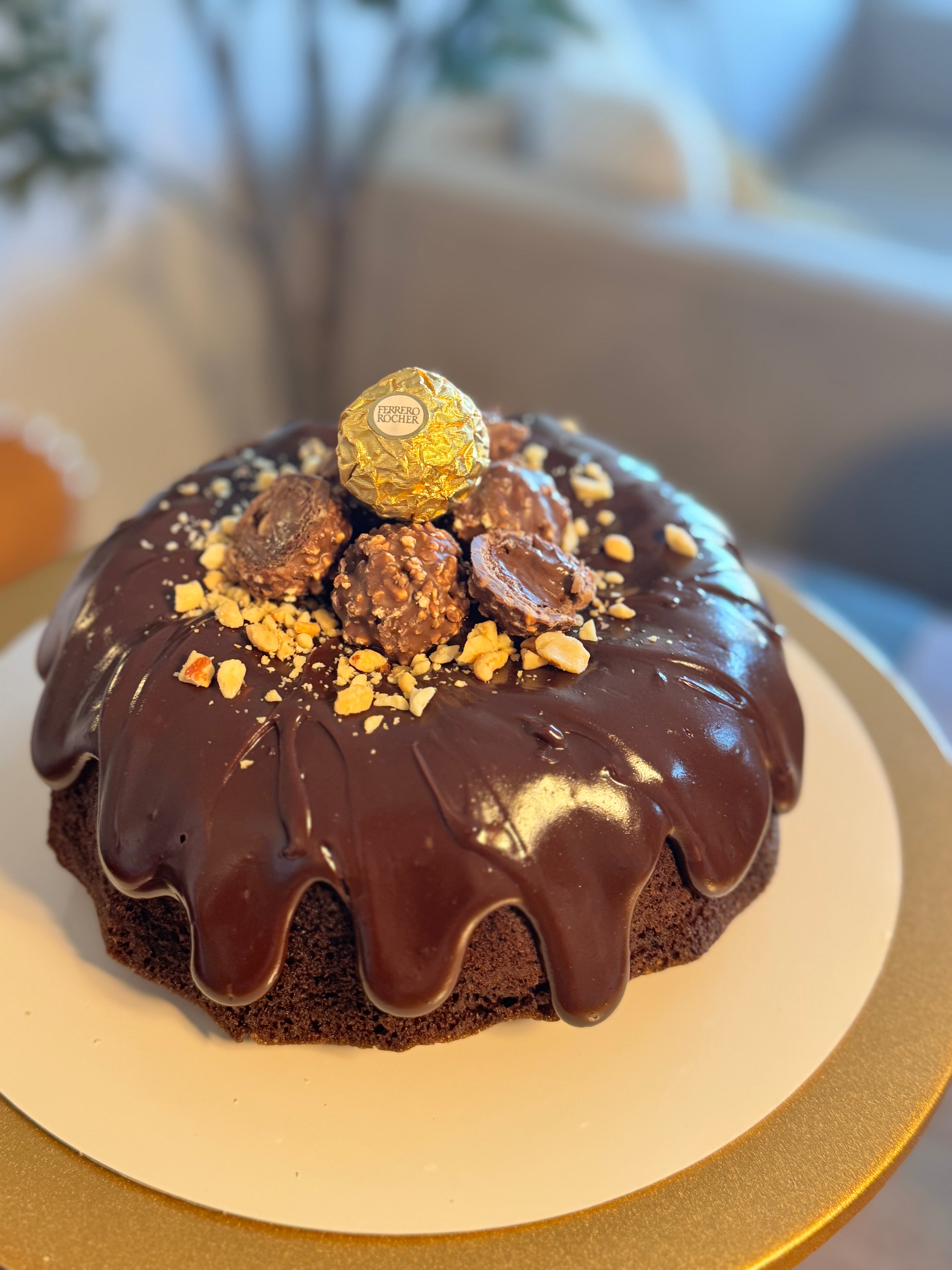 Ferrero Rocher Volcano Cake