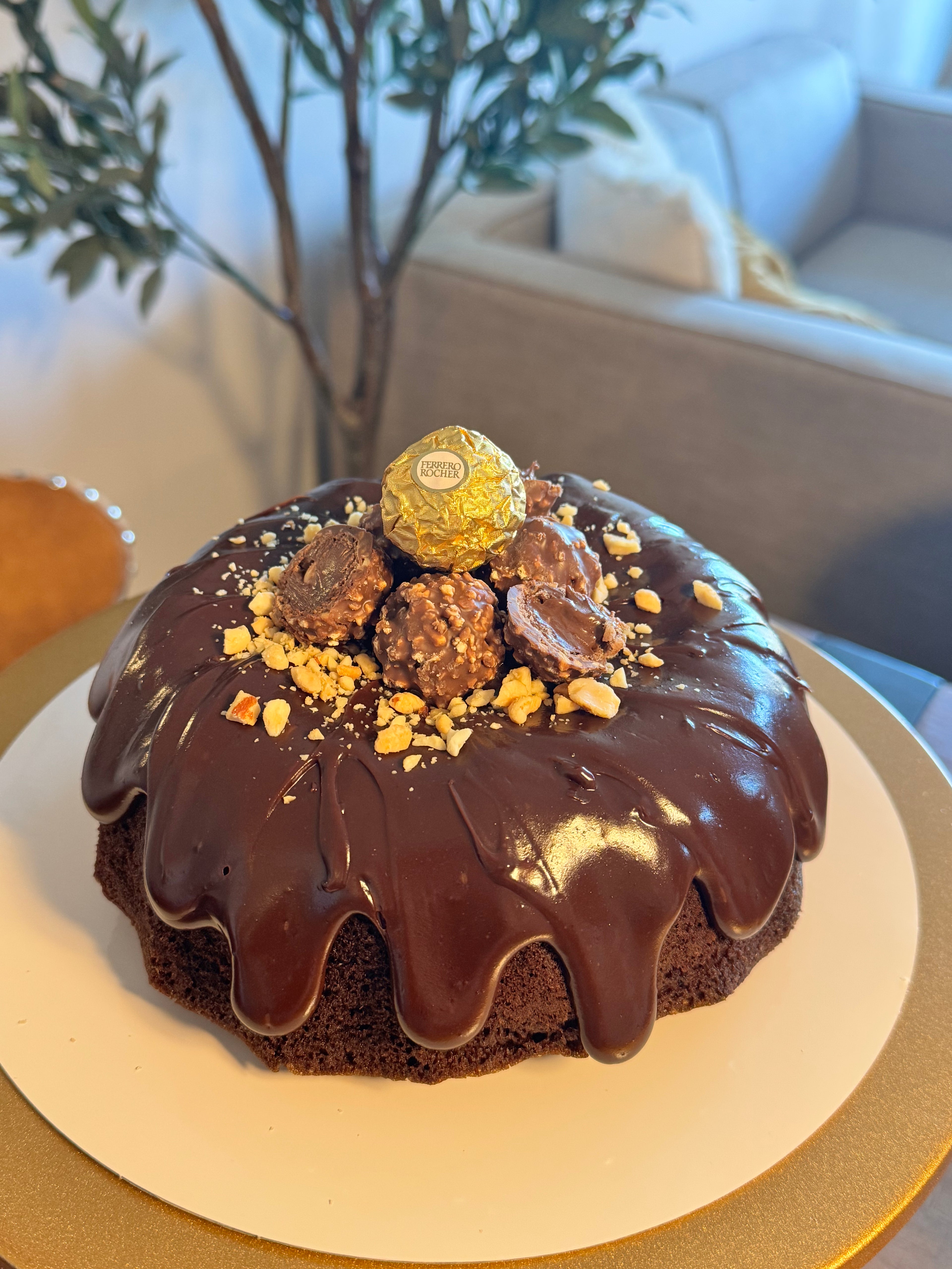Ferrero Rocher Volcano Cake